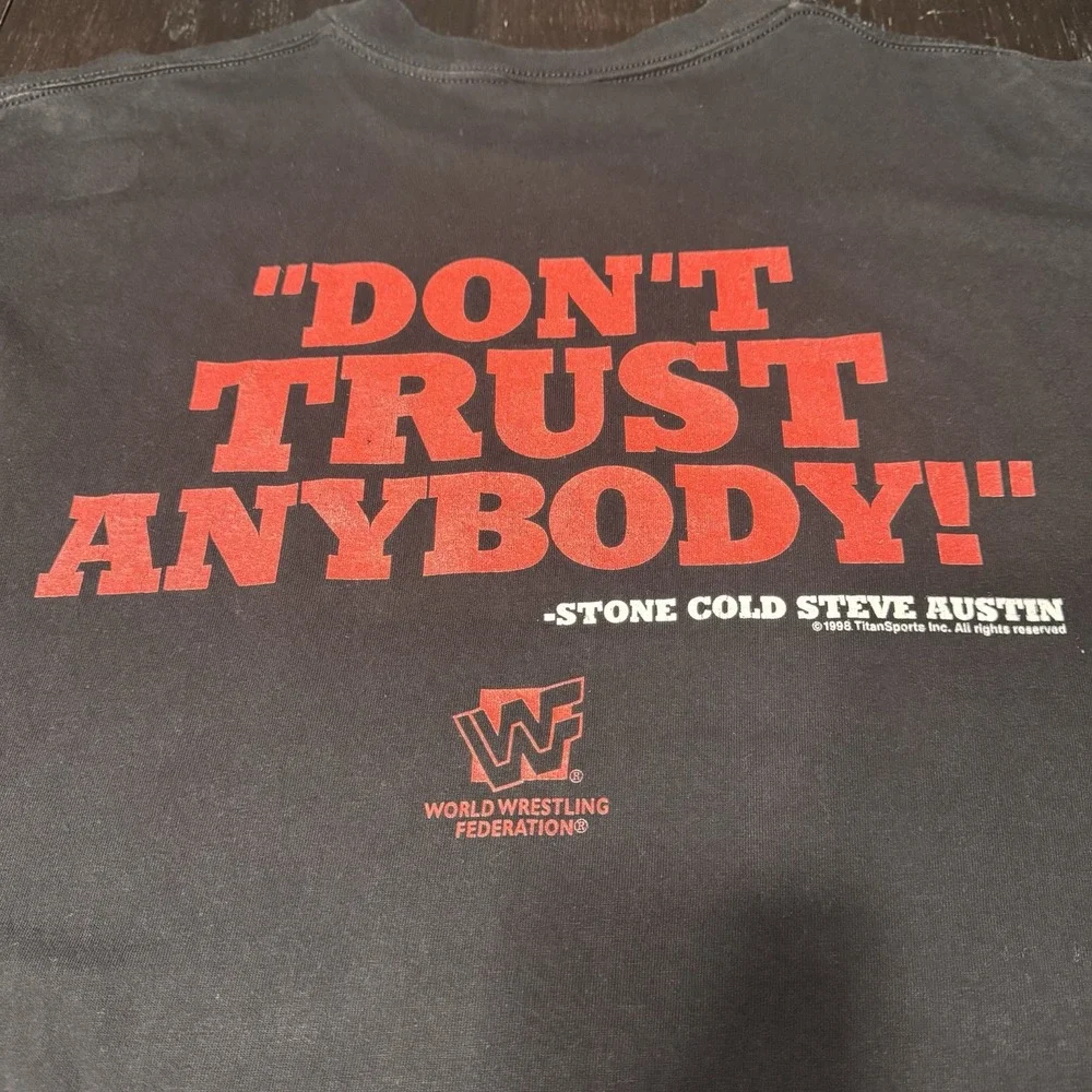Vintage 1998 Stone Cold Steve Austin‎ 3:16 Snake WWF Shirt XL